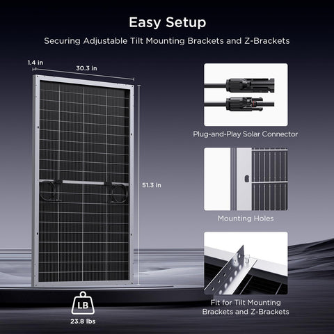 Callsun tempered glass front protecting the 200W panel in rugged conditions