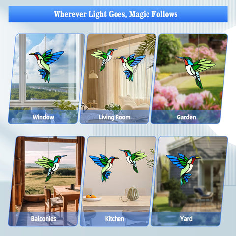 Calmpathz 6-inch handmade glass suncatcher shines in sun