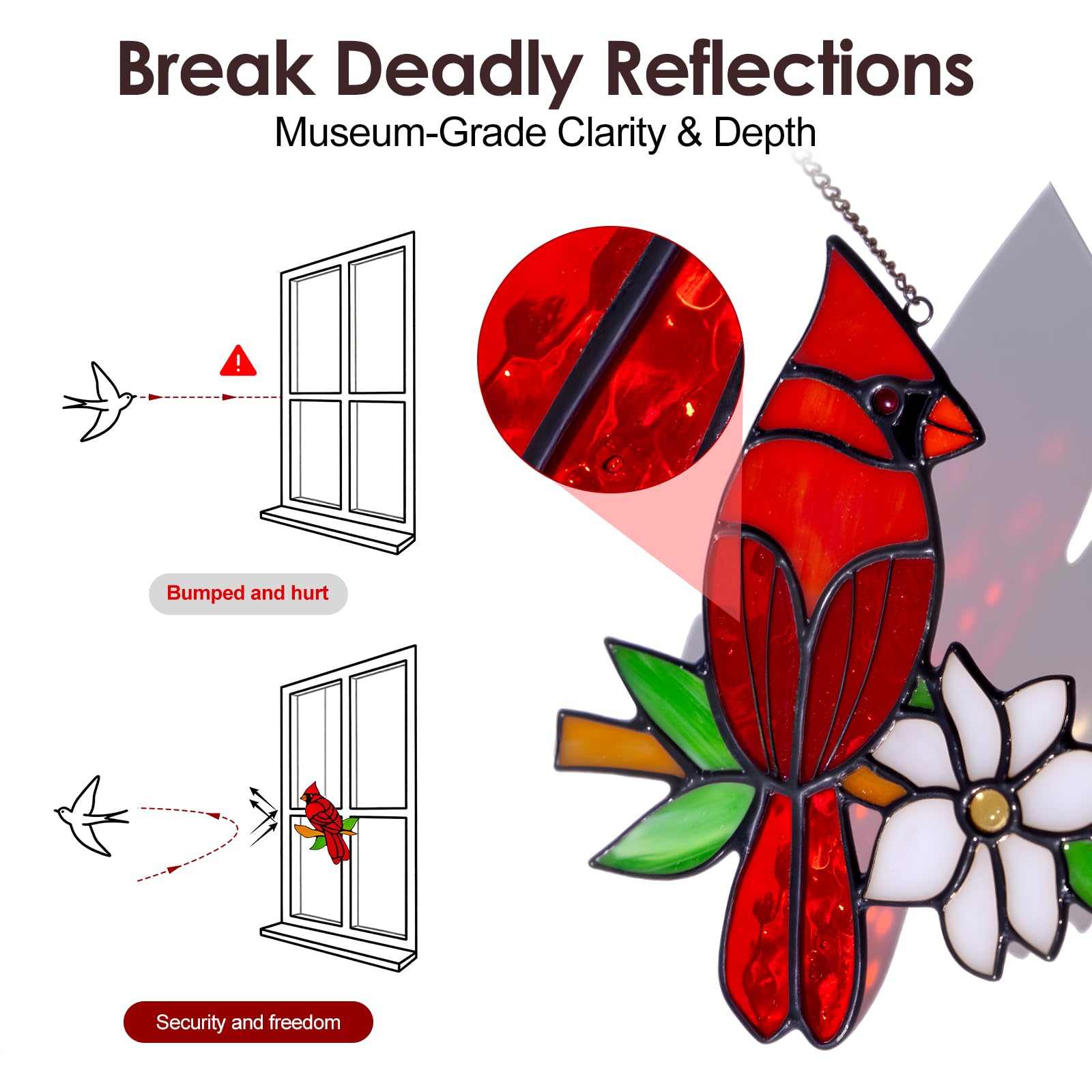 Calmpathz two-pack cardinal suncatchers as a thoughtful memorial gift