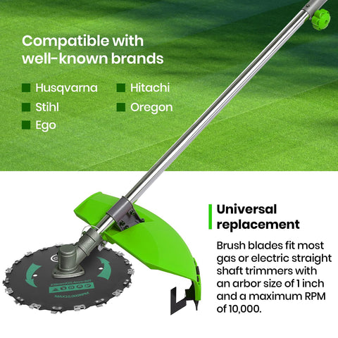 CALPALMY 20-tooth round carbon steel blade for efficient yard clearing