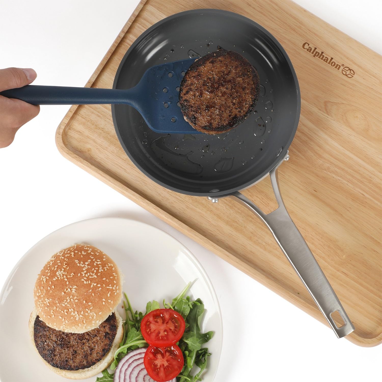 Calphalon Edge navy blue utensil for everyday cooking and serving