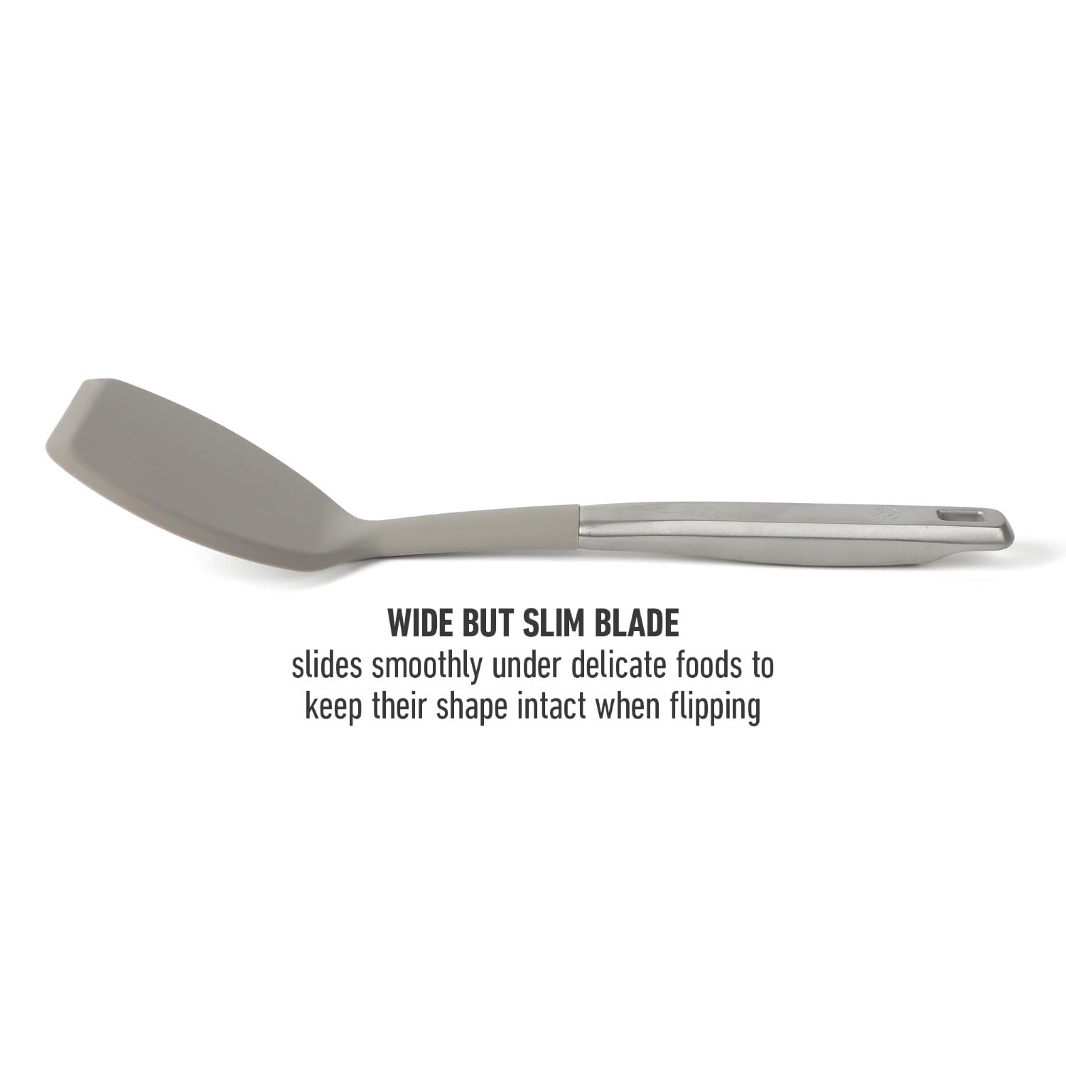 Calphalon Prime turner keeps enamel and nonstick cookware scratch-free