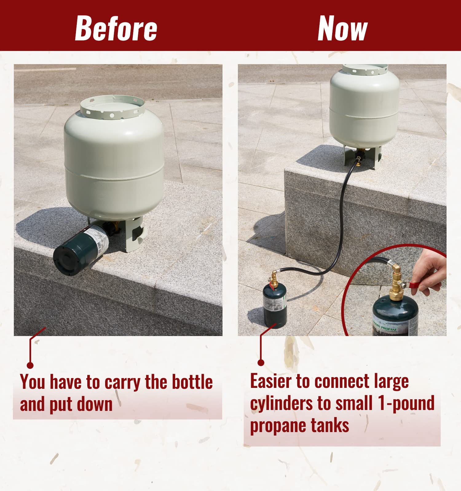 CALPOSE 1lb bottle cap accessory simplifies fast camping refills.