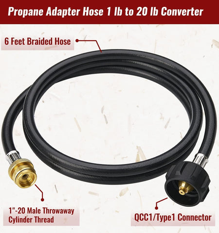 CALPOSE 1lb-to-5-40lb-tank adapter reduces frequent tank changes