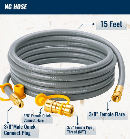 CALPOSE brass 3/8in quick-connect close-up for secure gas attachment.