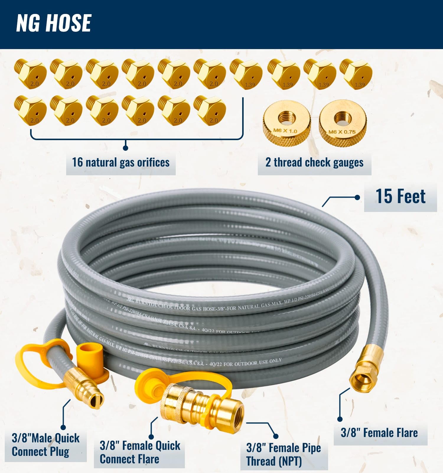 CALPOSE brass quick-connect close-up emphasizes durable, leak-free connections.
