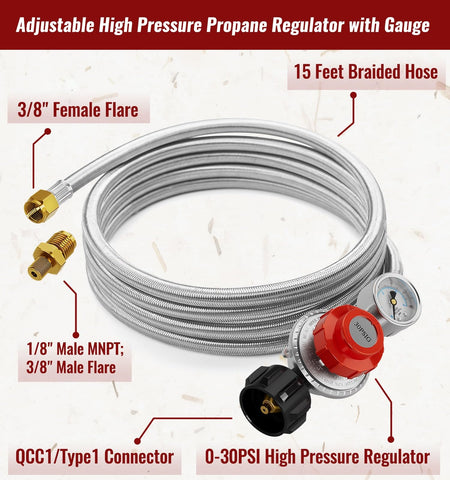CALPOSE CSA-certified hose meets safety standards for reliable outdoor gas equipment.