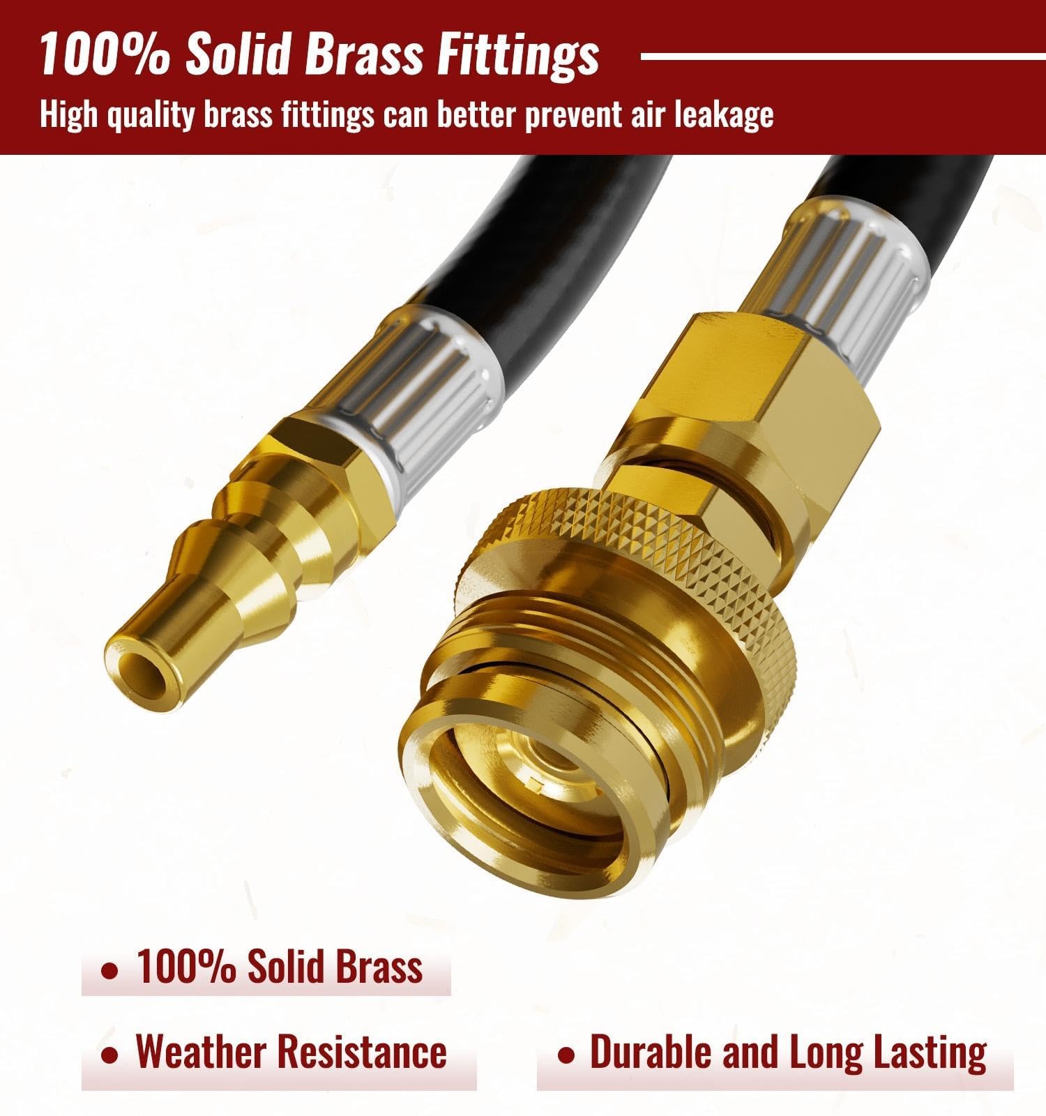 CALPOSE durable rubber propane hose provides flexibility and longevity