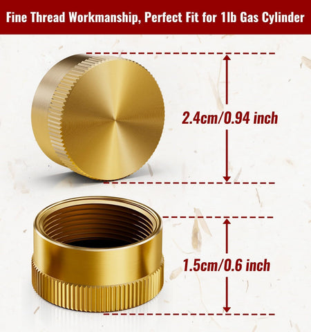 CALPOSE easy-to-screw cap with raised threads simplifies sealing propane tanks.