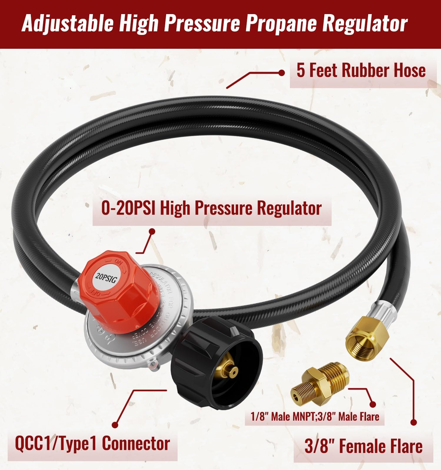CALPOSE hose suitable for forge burners and outdoor heating