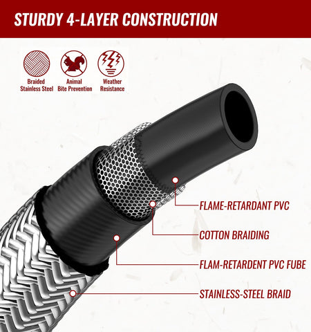 CALPOSE 3ft hose supports up to 350 PSI for efficient refills