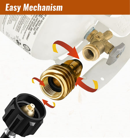 CALPOSE POL to QCC1 adapter, brass construction, corrosion resistant for long-lasting use