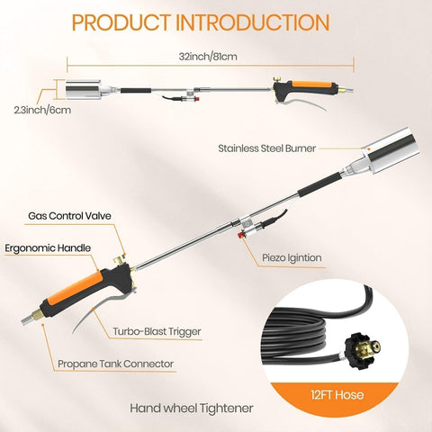CALPOSE torch with durable iron plating built for long-lasting garden work