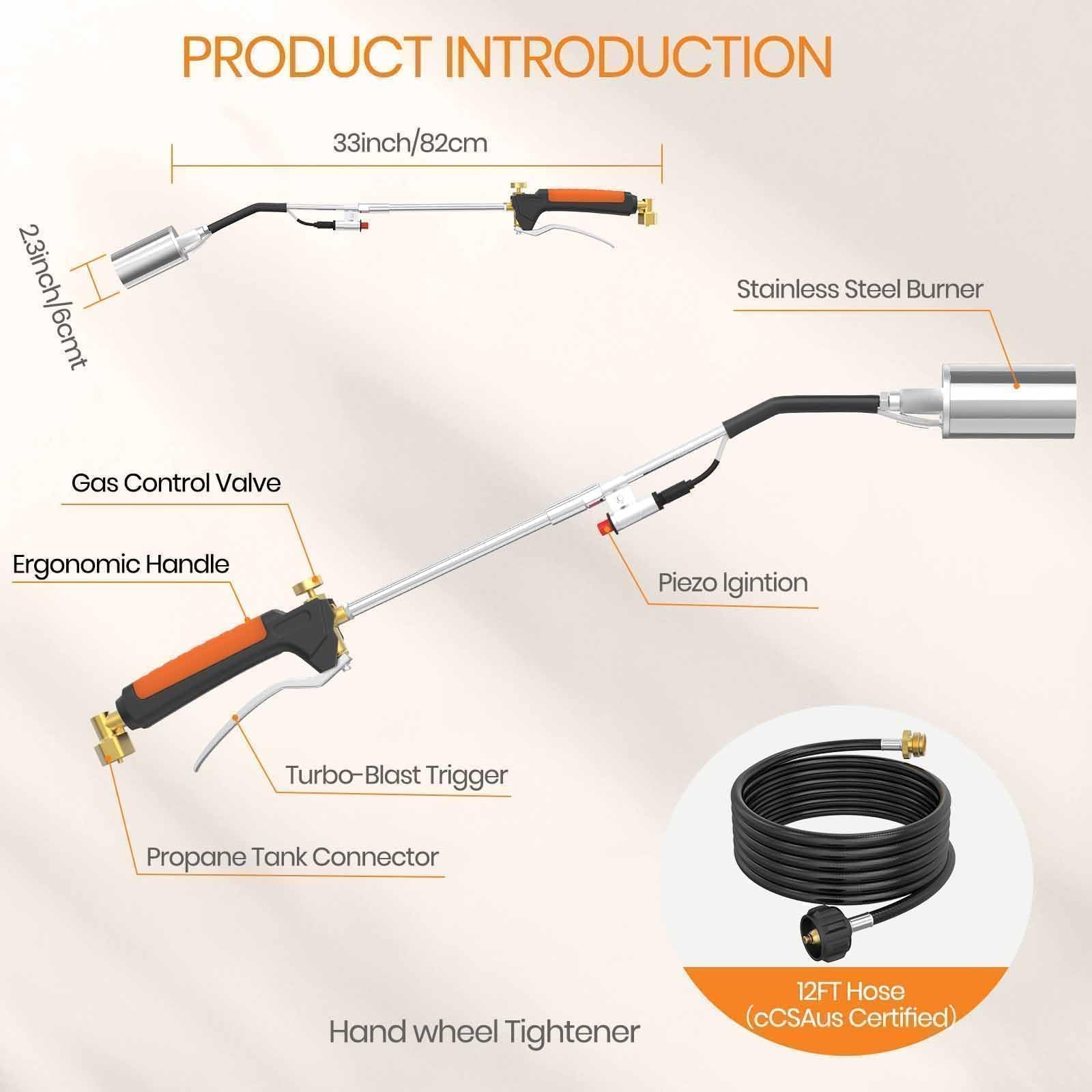 CALPOSE torch with dual modes for portable or extended operation.