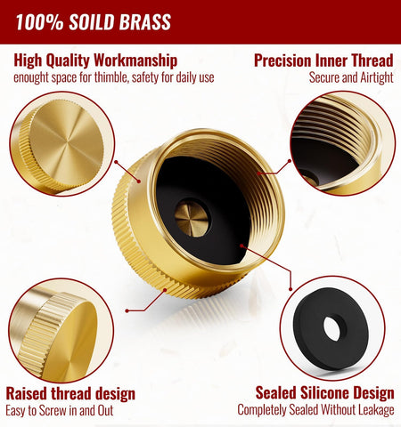 CALPOSE solid brass propane bottle cap delivers durability for campers and grill lovers.