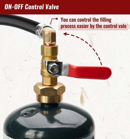 CALPOSE tank to 1lb bottle connector streamlines portable refills.