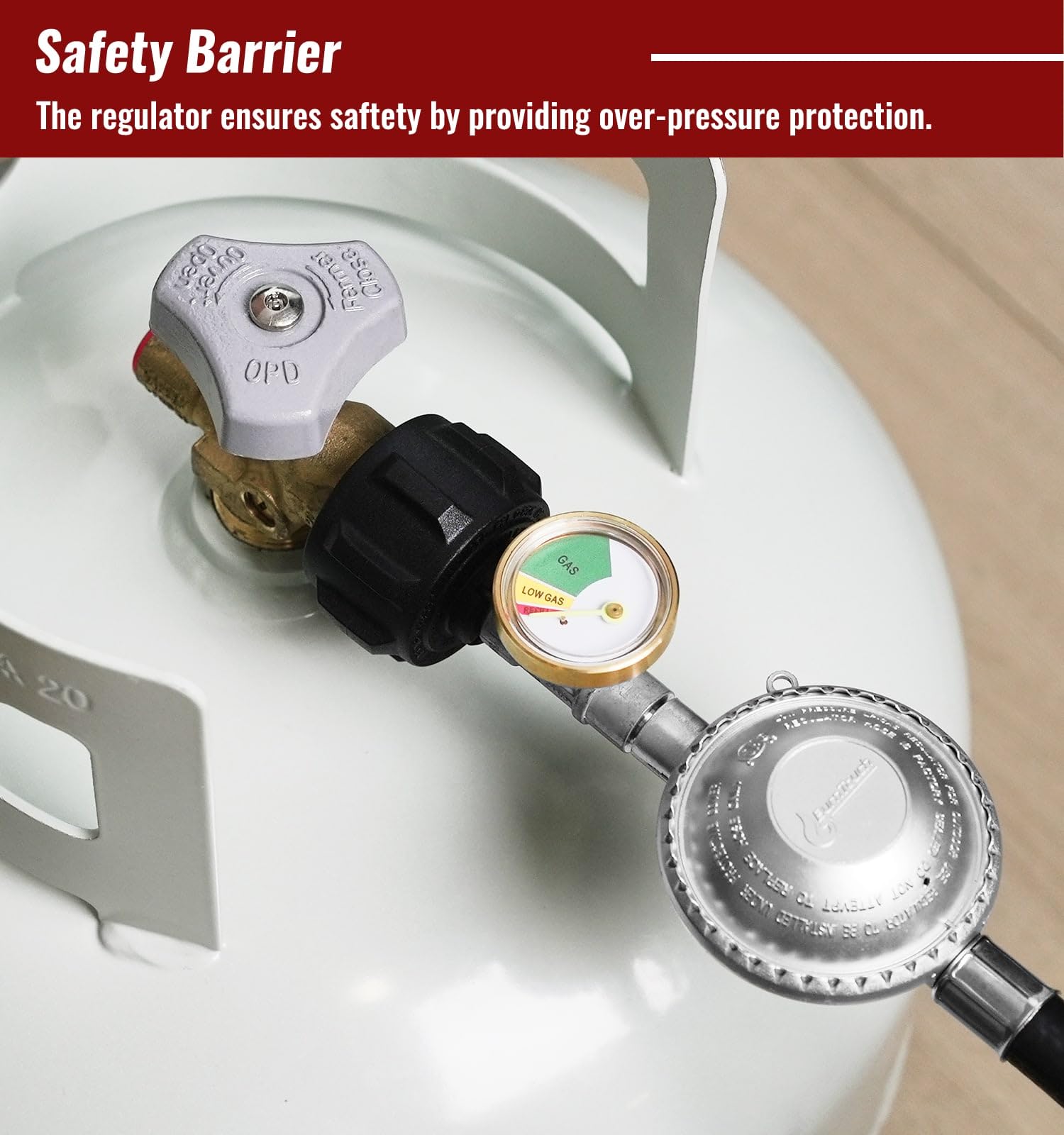 CALPOSE weatherproof hose ensures a secure long-lasting outdoor propane connection