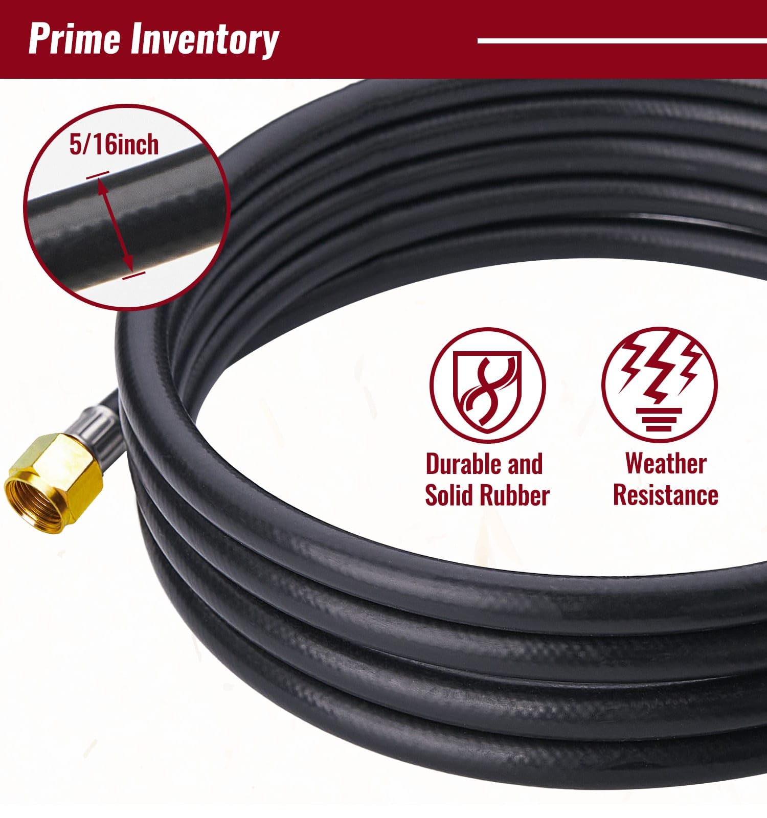 CALPOSE weatherproof hose designed for durable outdoor use.