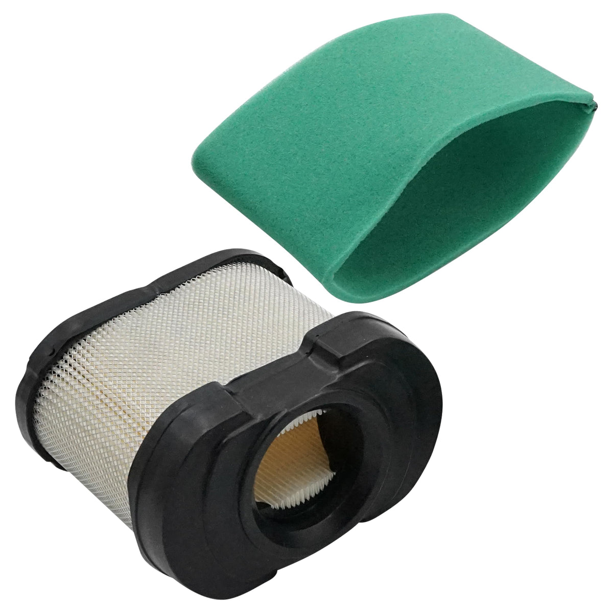 Caltric air filter for John Deere L118/L120 and LA-series, promoting clean airflow.