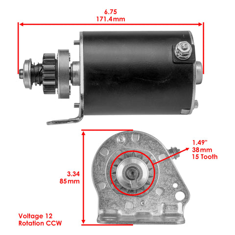 Caltric starter front view for John Deere 92H demonstrates robust construction.