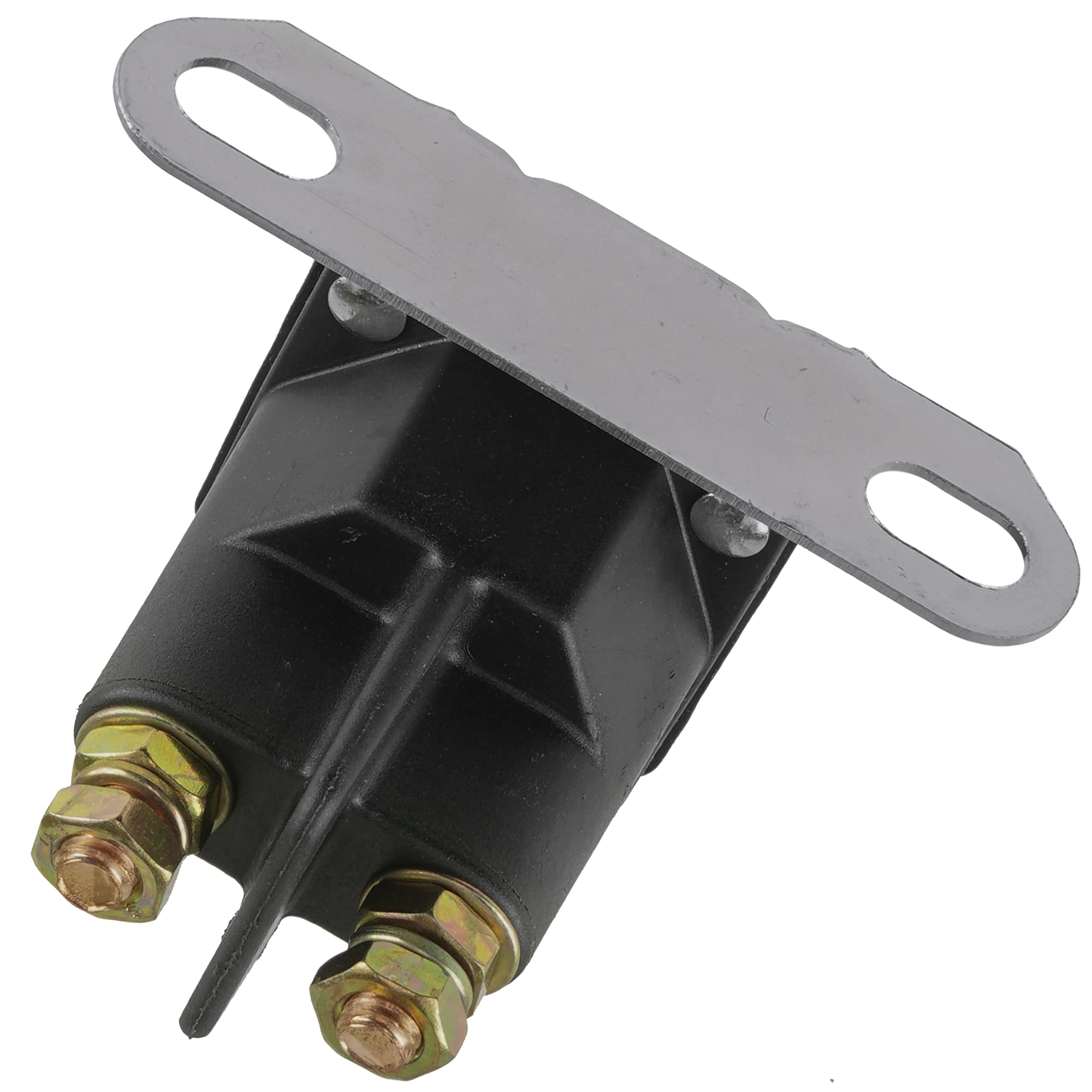 Caltric starter relay solenoid brand marking close-up to ensure authentic replacement