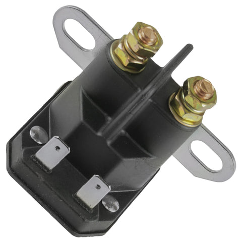 Caltric starter relay solenoid front view highlighting compact, durable design for easy installation