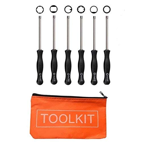 CALU LUKY 6Pcs carburetor adjustment tool kit with case for quick 2-cycle engine maintenance.