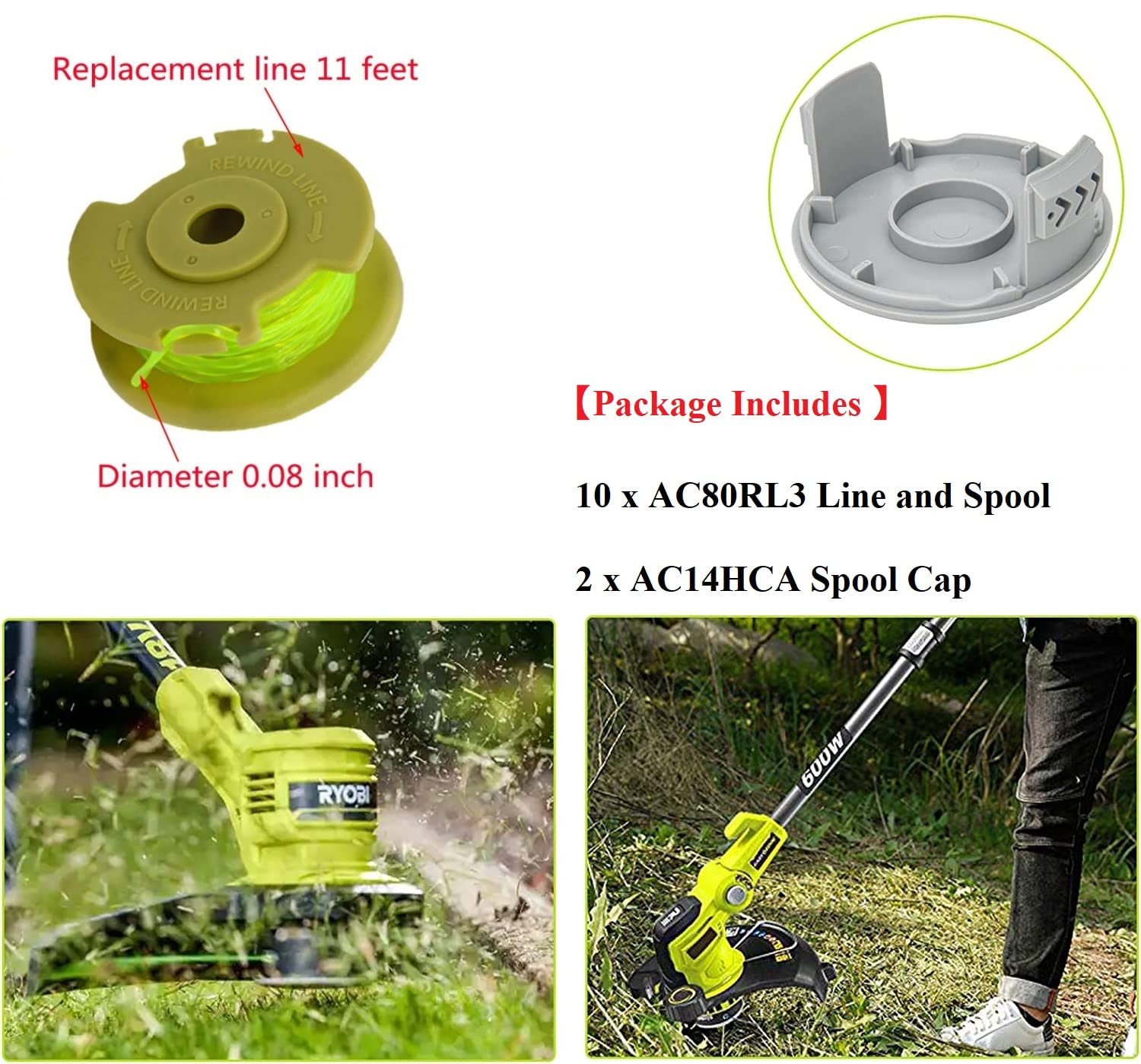 CALU LUKY AC14HCA cap compatible with replacement spools