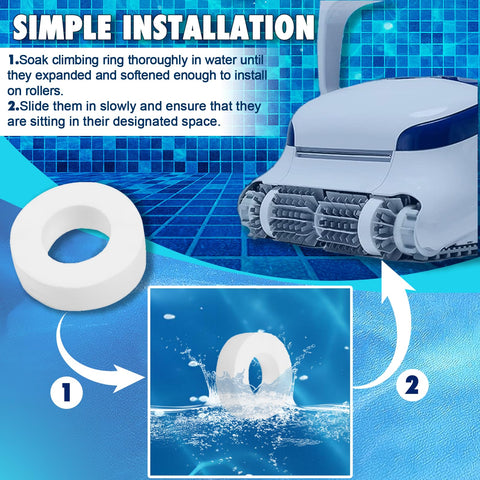 In-pool use image illustrating smooth fit during cleaning.