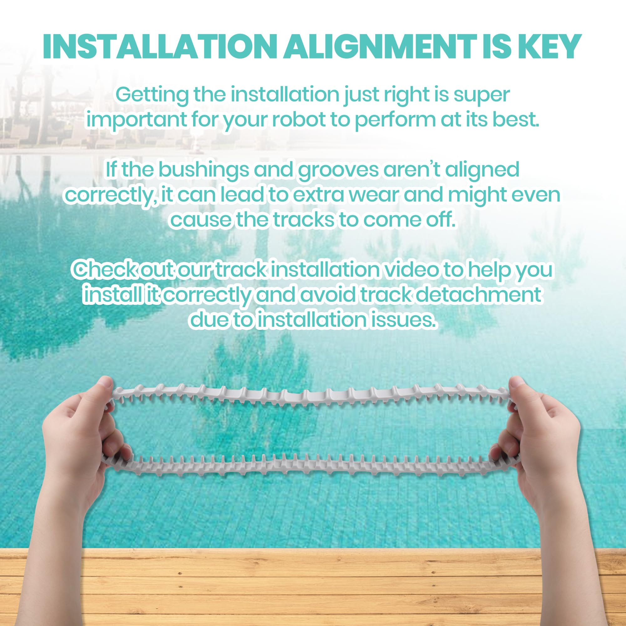 Calvana easy-installation guide helps you swap tracks quickly.