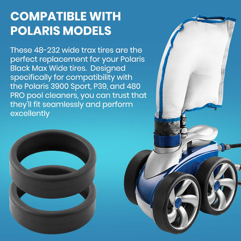 Calvana 480 compatible tires reduce skidding during cleaning.