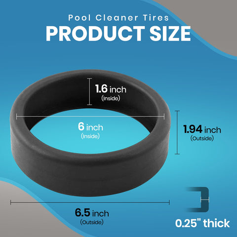 Calvana Black Max compatible tires fit Polaris cleaners smoothly.