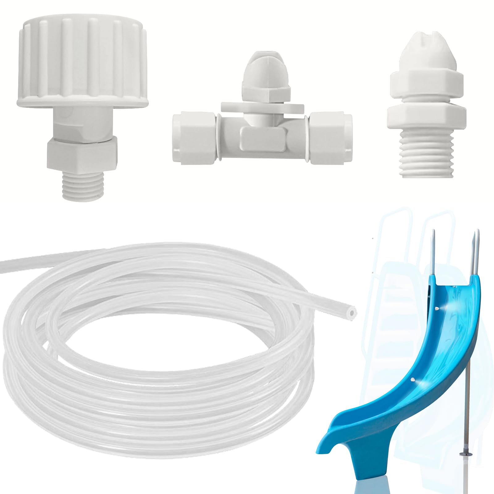 Calvana Pool Slide Water Sprayer Kit 14ft hose ready for splash-ready setup.
