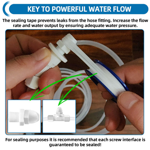 Calvana sealing tape ensures leak-free connections during playtime.