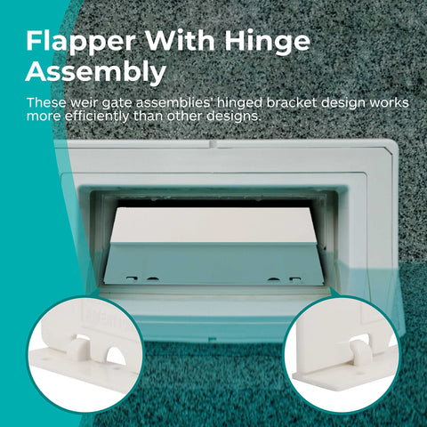 Calvana hinged bracket design supports durable, smooth gate operation.