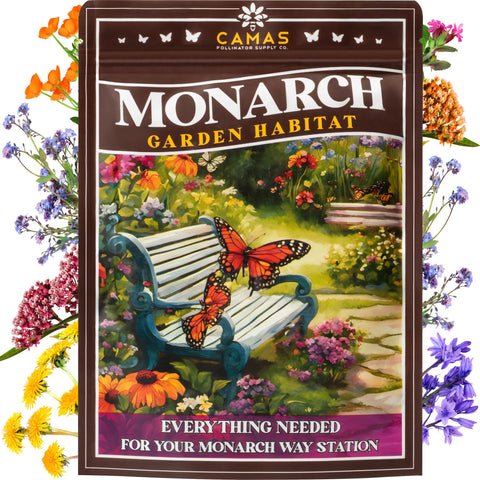 CAMAS Pollinator Monarch Kit with milkweed seeds for monarch habitat and caterpillar growth.