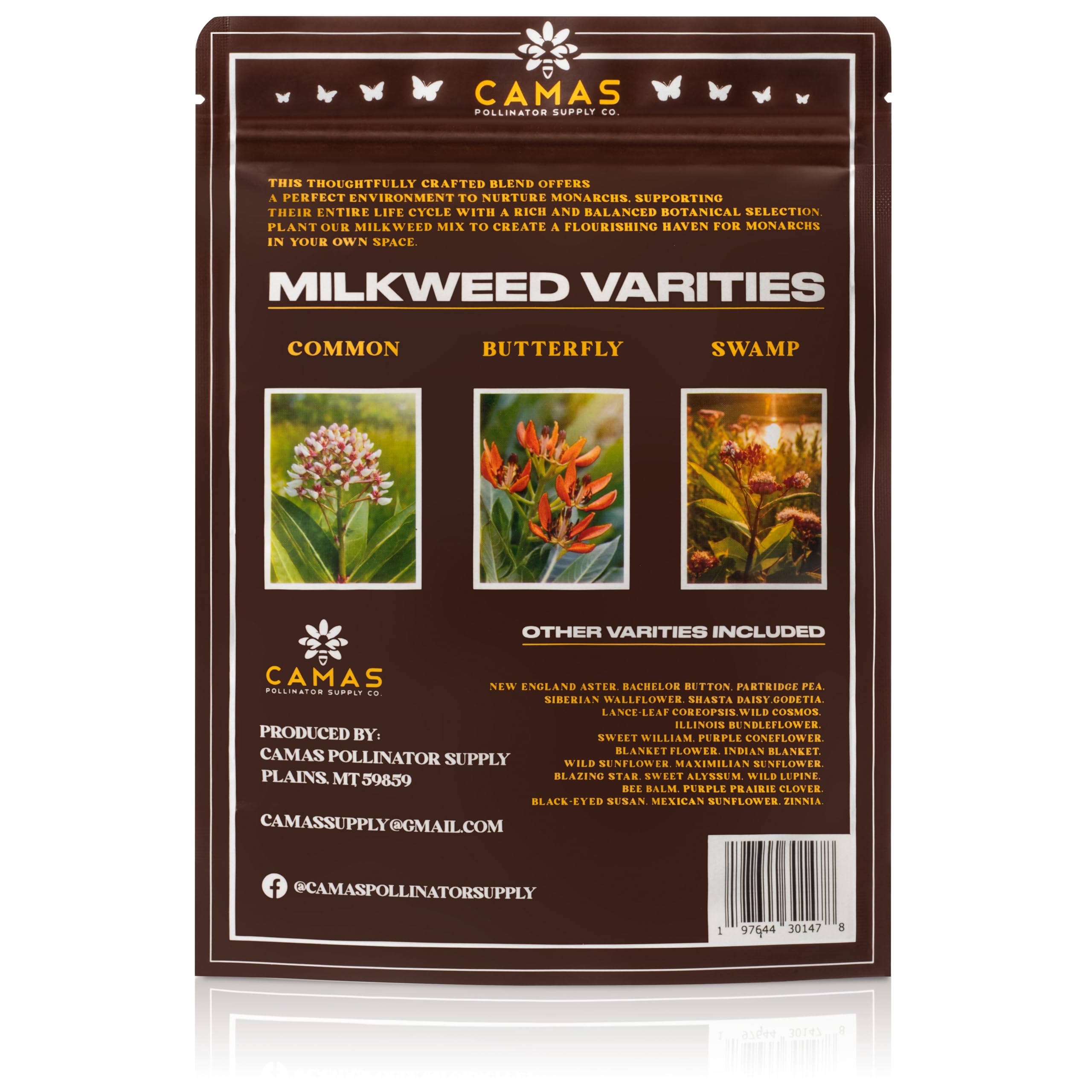 CAMAS Pollinator Kit non-GMO seeds with no fillers.
