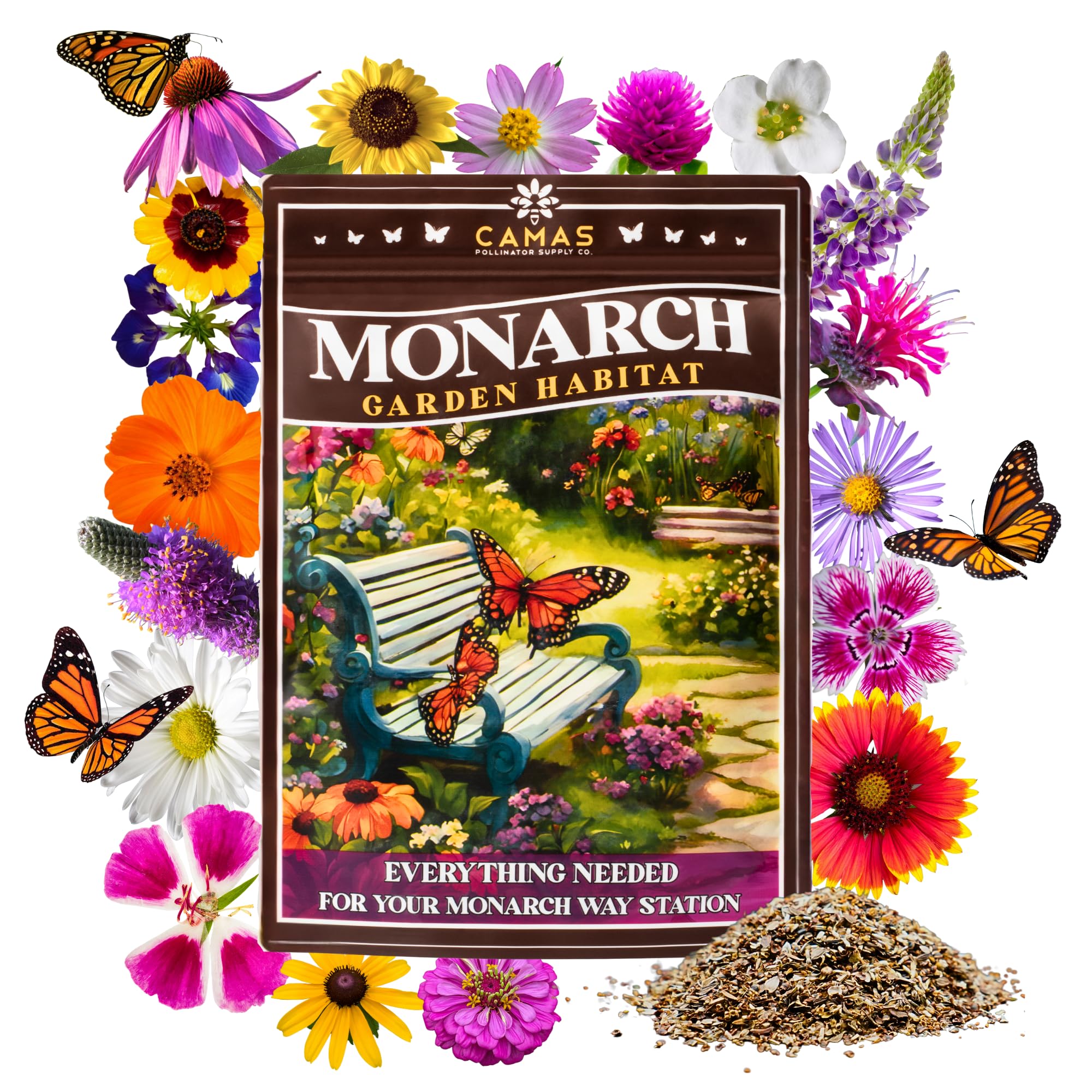 CAMAS Pollinator Kit supports spring and fall outdoor sowing.