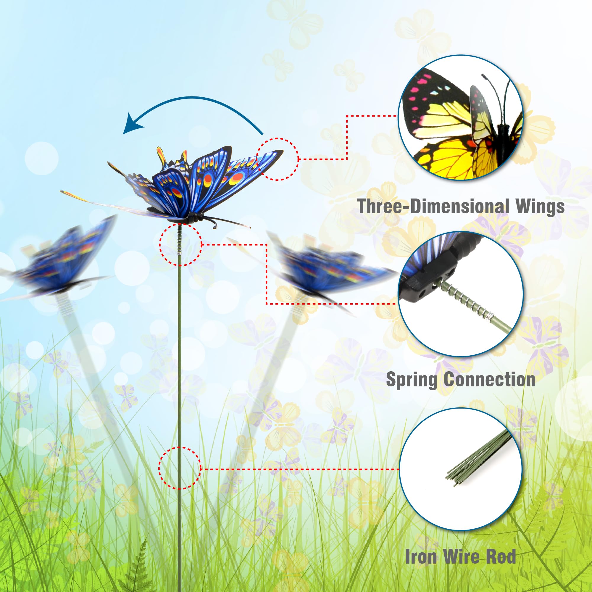 CAMATET artificial butterflies waterproof for indoor or outdoor use