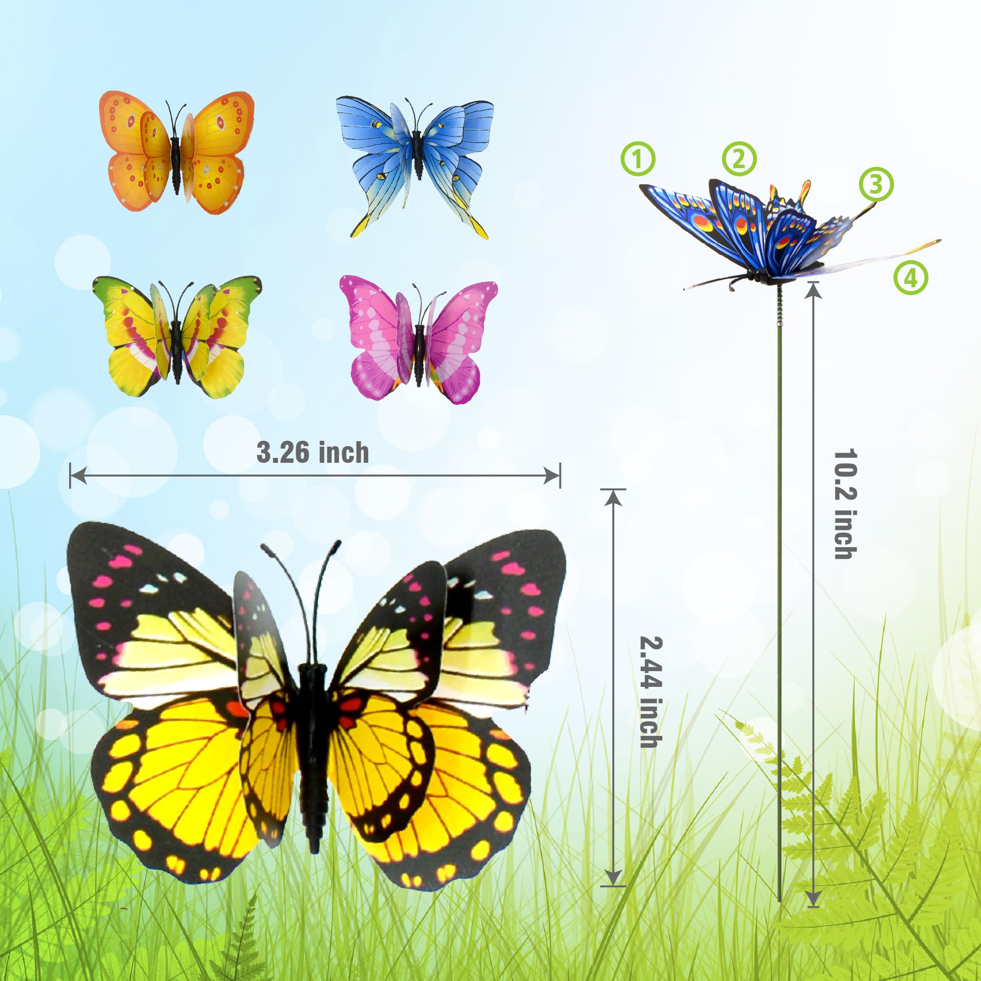 CAMATET flower bouquet crafts butterflies elevate DIY arrangements