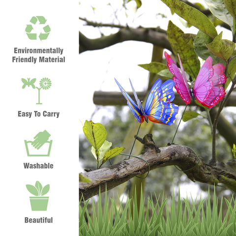 CAMATET garden decoration butterflies enliven pots and beds