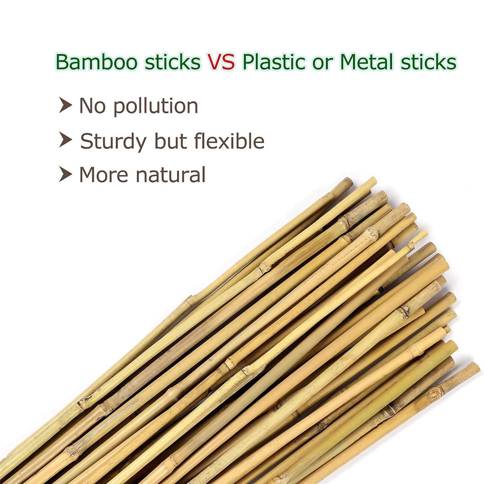 Cambaverd bamboo-stake-20-pack includes natural stakes for versatile garden setups