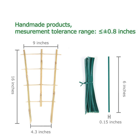 Cambaverd twist ties included for quick plant attachment