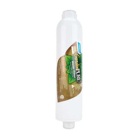 Camco GardenPURE inline hose attachment filters chlorine for healthier watering