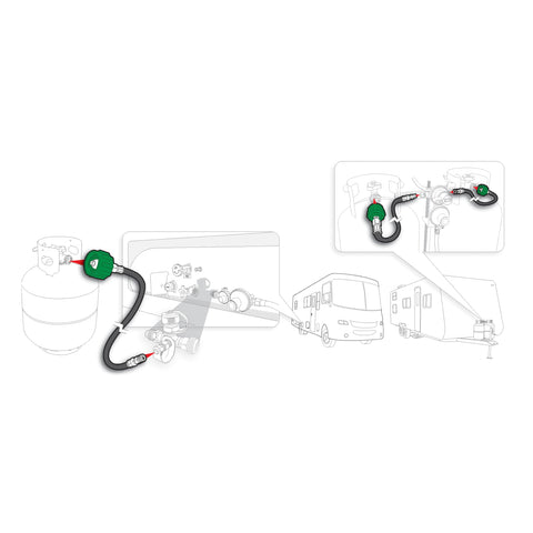 Camco regulator connection to 20 or 30 lb tanks enables flexible camping setups.