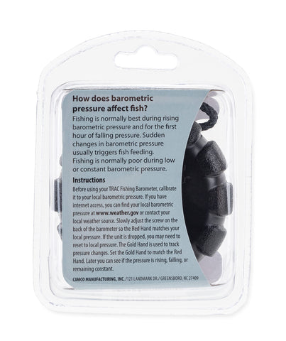 Camco TRAC Outdoors fishing barometer braided lanyard image for easy hanging.