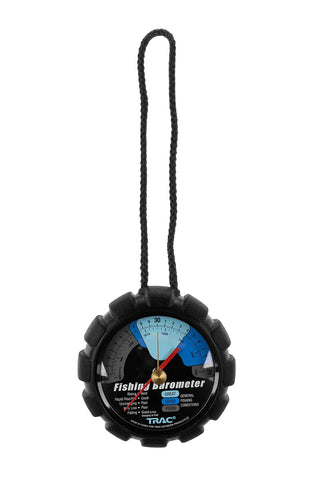 Camco TRAC Outdoors barometer calibration image showing local pressure calibration for accurate readings.