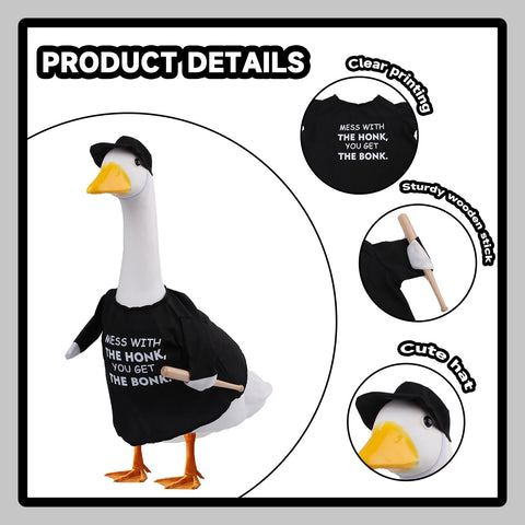 CAMDUCK goose hat with adjustable rope fits standard lawn geese