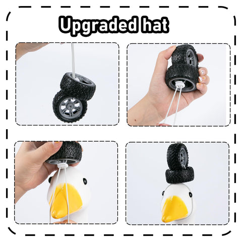 Camduck upgraded tire hat for goose adds playful height and charm