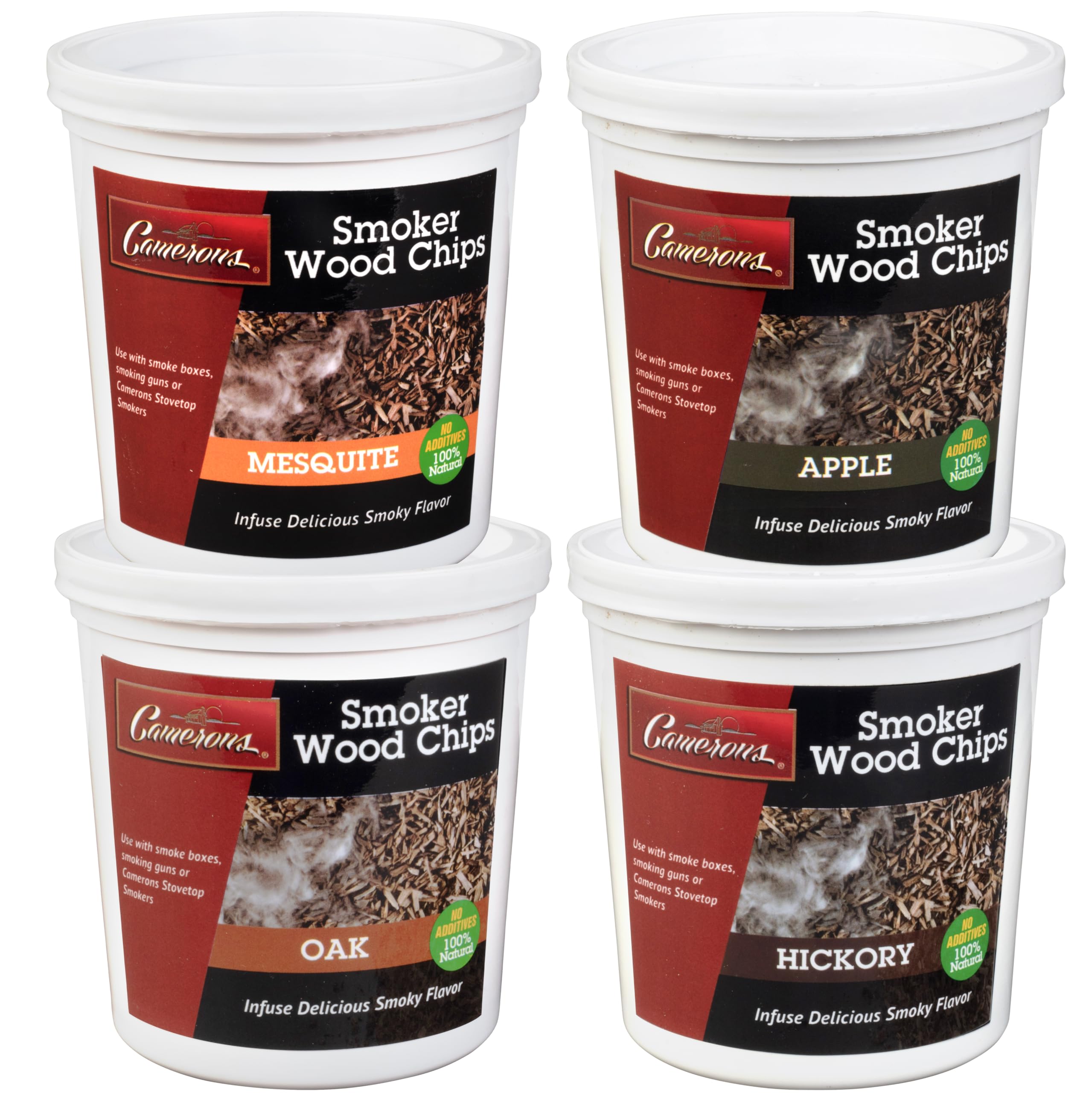 Camerons Apple wood chips tub for light, fruity smoke perfect with poultry and seafood.
